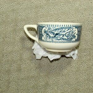 Set of 5 Currier & Ives "Horse & Carriage" Coffee Tea Cups / Mugs